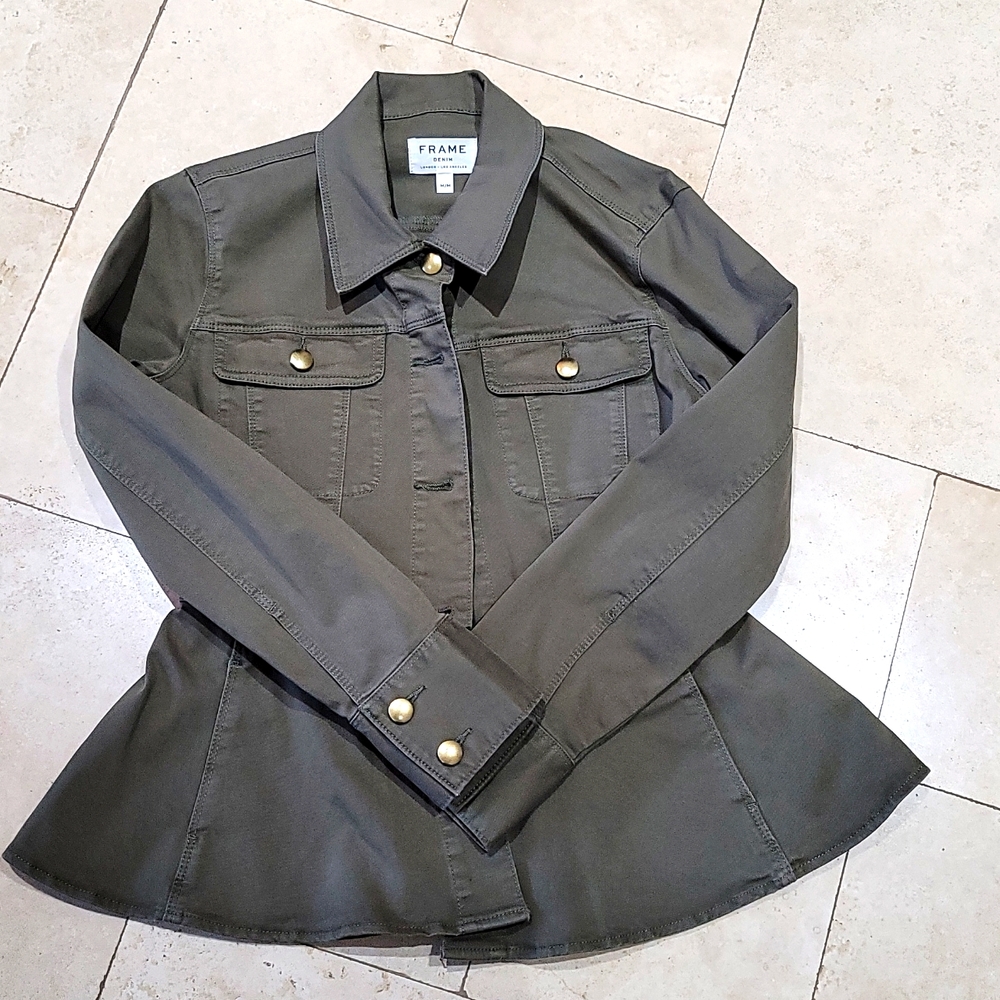 Frame denim peplum jacket